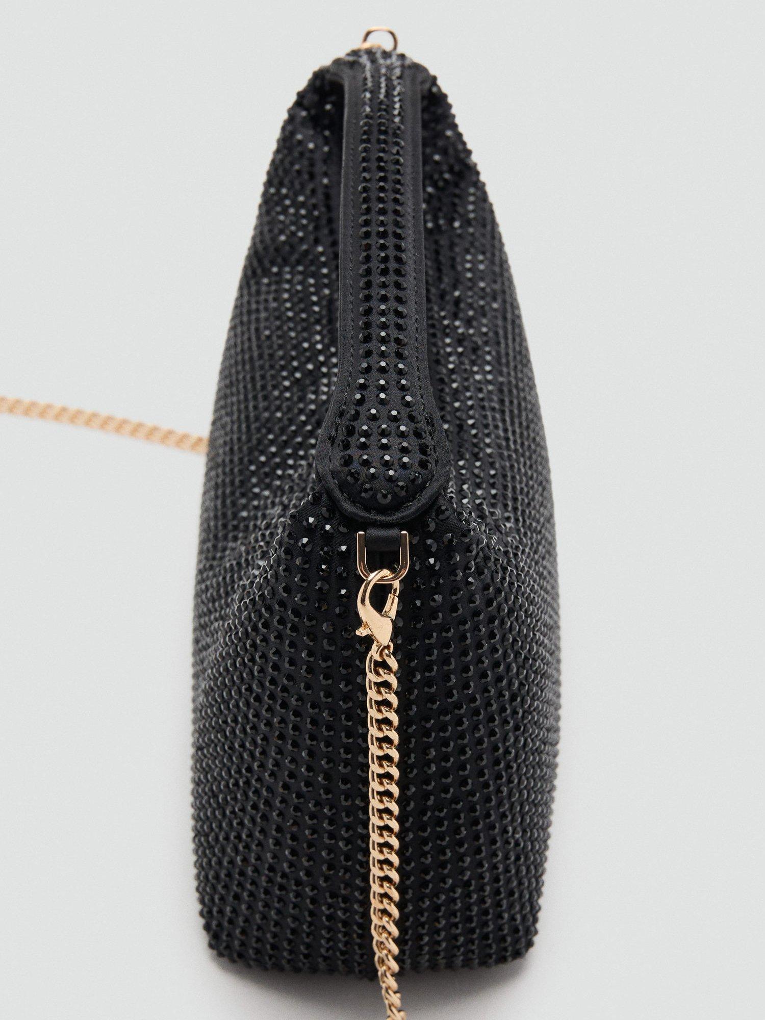 Product image 3 of 4, which shows Mango Aina Embellished Grab Bag, Black