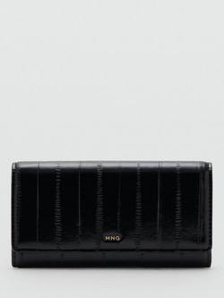 Mango Jacoba Fold Over Purse, Black, Black