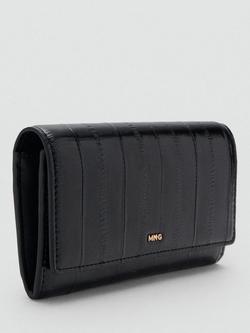 Mango Jacoba Fold Over Purse, Black - view 2, Black
