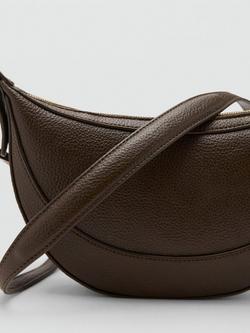 Mango Ness Oval Shoulder Bag - view 2, Beige/Khaki