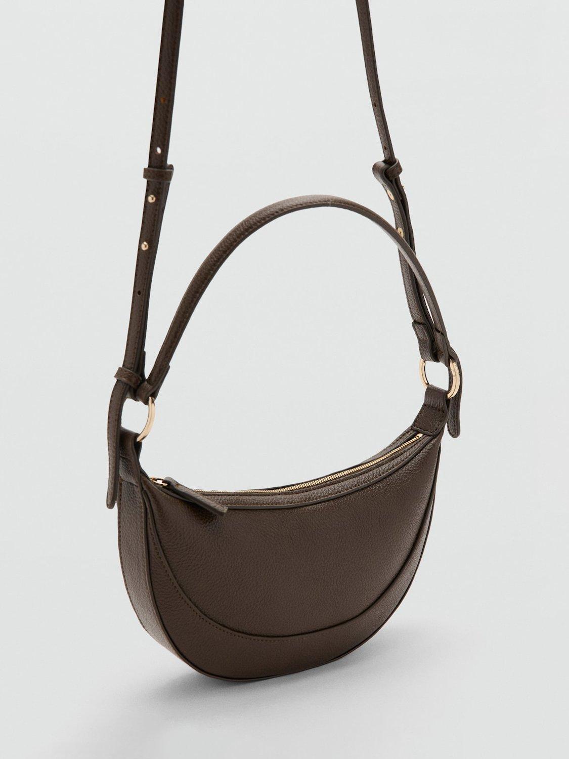 Product image 3 of 5, which shows Mango Ness Oval Shoulder Bag, Beige/Khaki