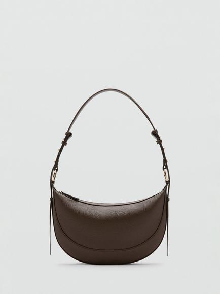 Mango Ness Oval Shoulder Bag, Beige/Khaki