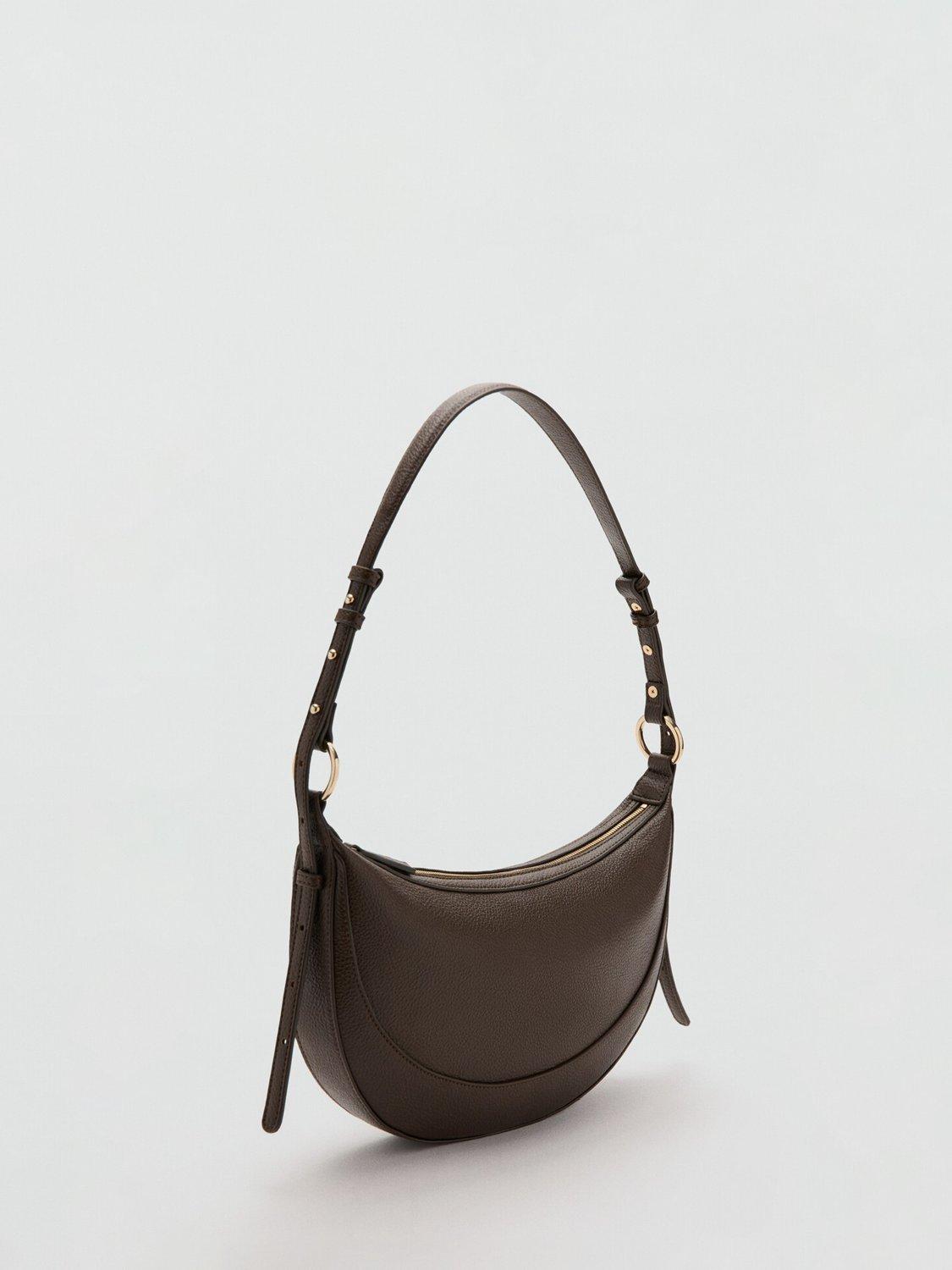 Product image 2 of 4, which shows Mango Ness Oval Shoulder Bag, Beige/Khaki