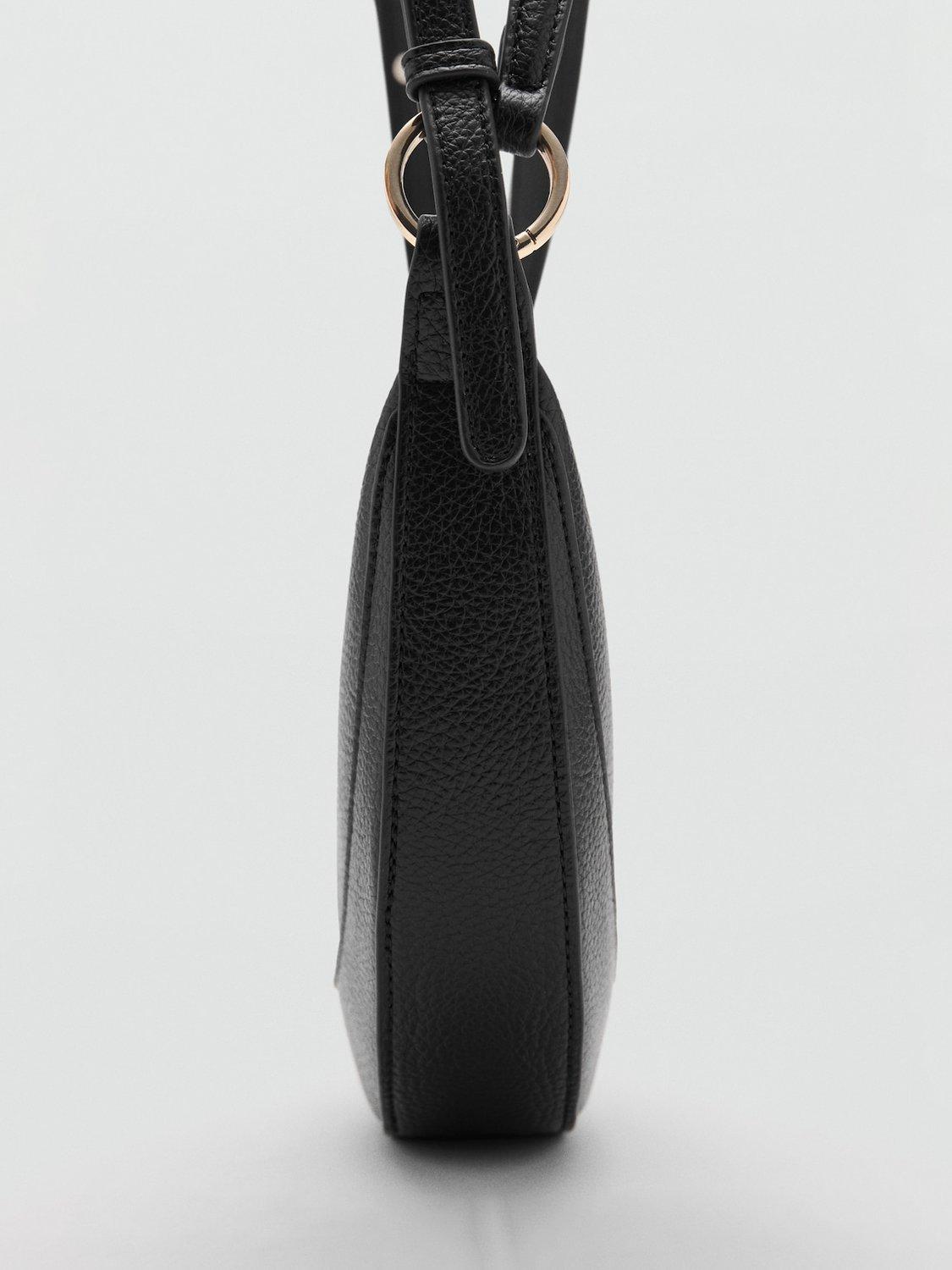 Product image 3 of 5, which shows Mango Ness Oval Shoulder Bag, Black