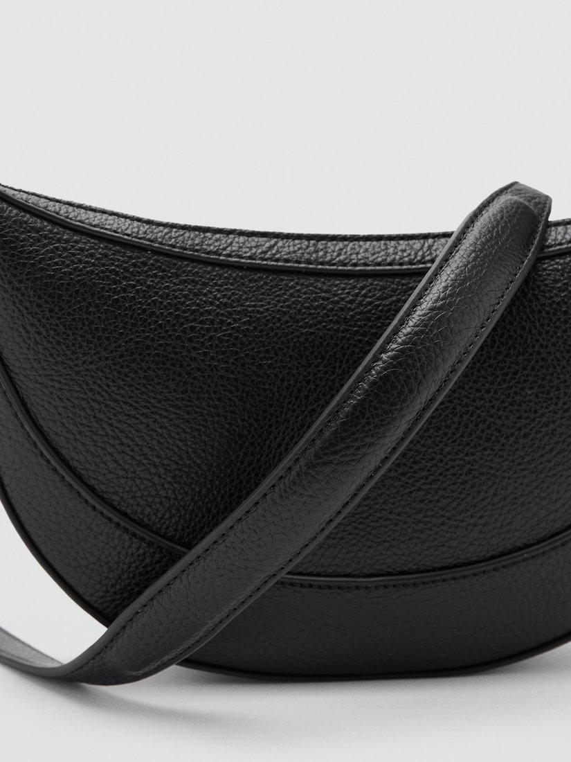 Product image 4 of 5, which shows Mango Ness Oval Shoulder Bag, Black