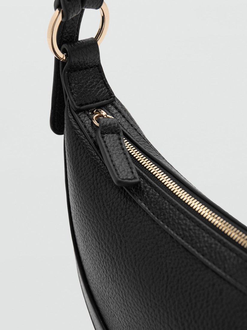 Product image 5 of 5, which shows Mango Ness Oval Shoulder Bag, Black