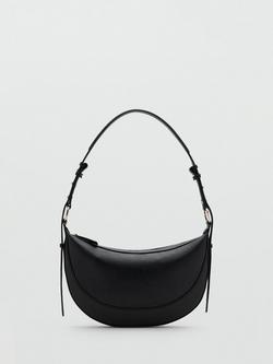 Mango Ness Oval Shoulder Bag, Black