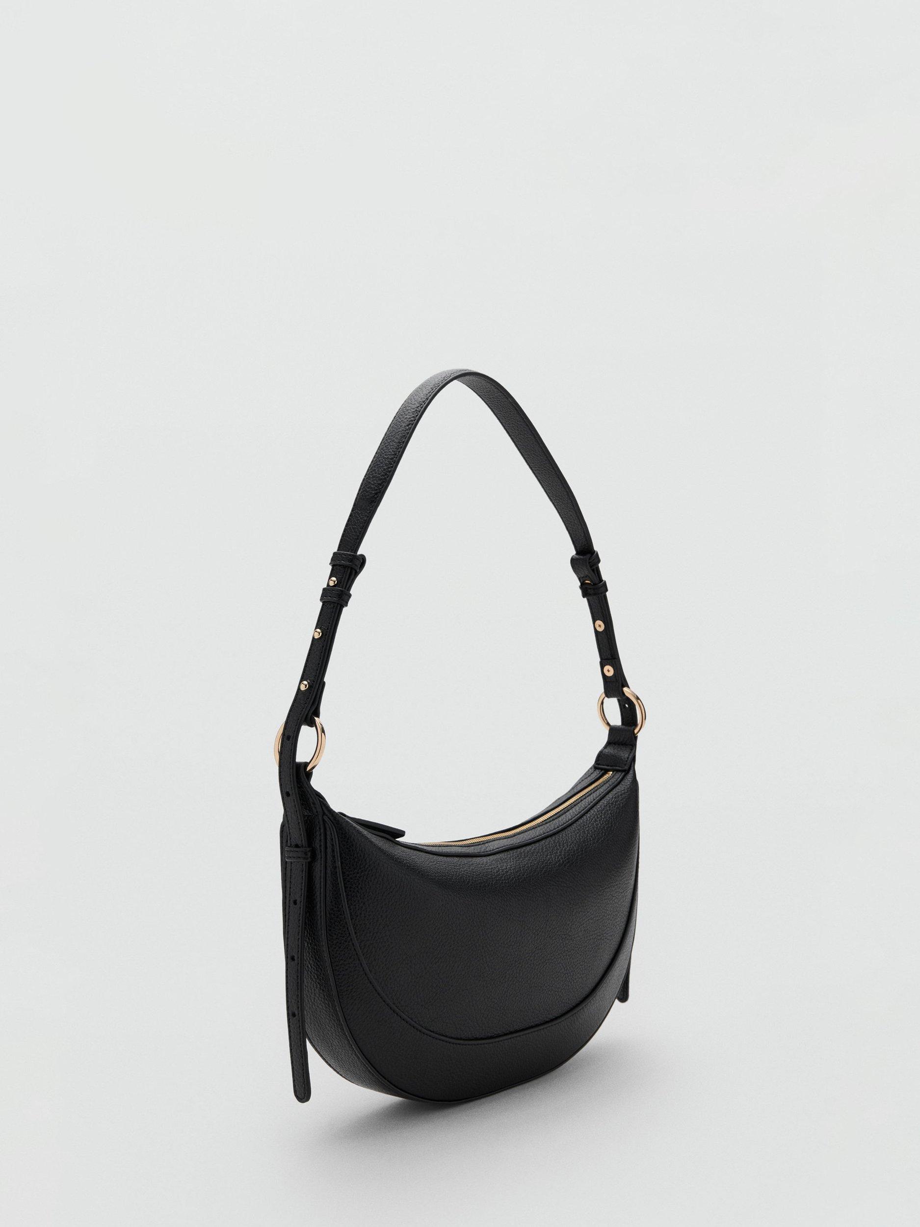 Product image 2 of 5, which shows Mango Ness Oval Shoulder Bag, Black