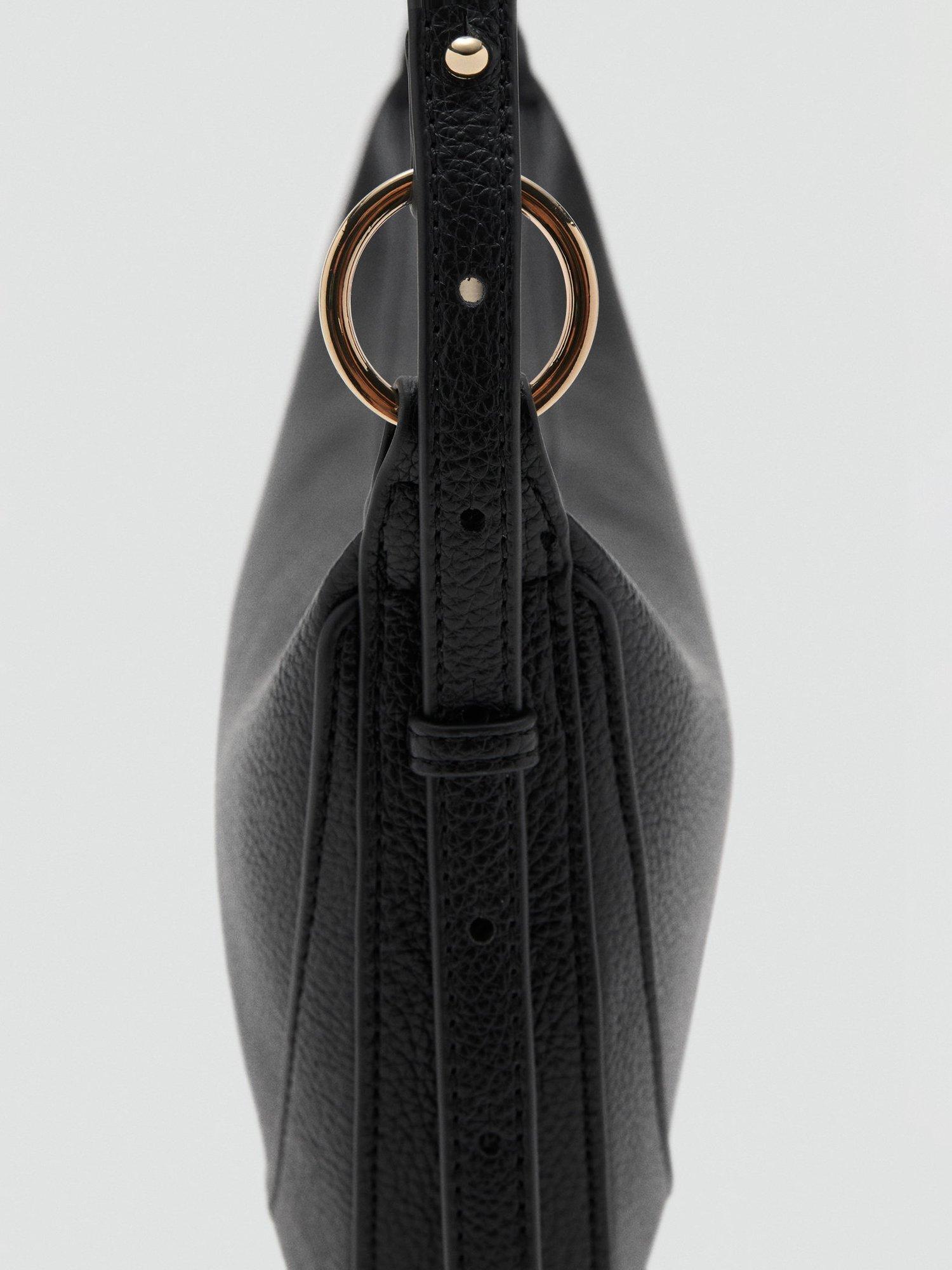 Product image 3 of 5, which shows Mango Ness Oval Shoulder Bag, Black