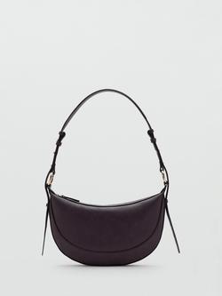 Mango Ness Oval Shoulder Bag, Dark Red