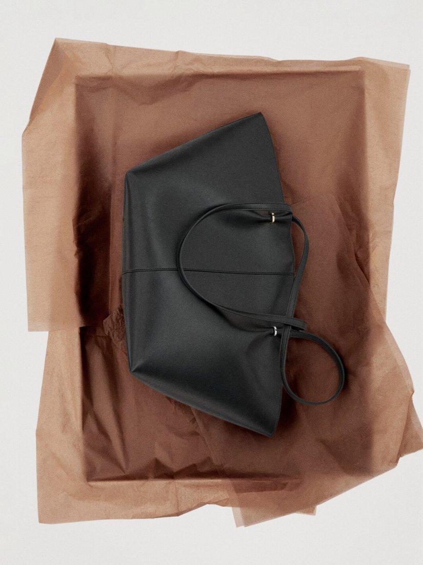 Product image 3 of 4, which shows Mango Tere Shopper Bag, Black