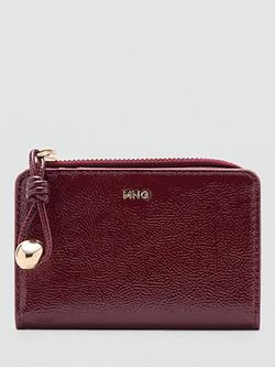 Mango Vivi Zipped Purse, Dark Red