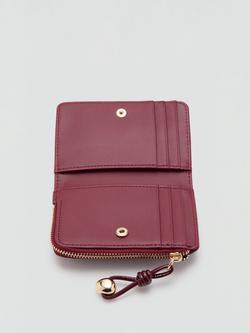 Mango Vivi Zipped Purse - view 2, Dark Red