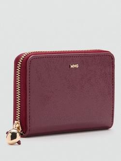 Mango Vivi Zipped Purse - view 2, Dark Red