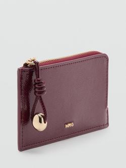 Mango Vivi Zipped Card Holder - view 2, Dark Red