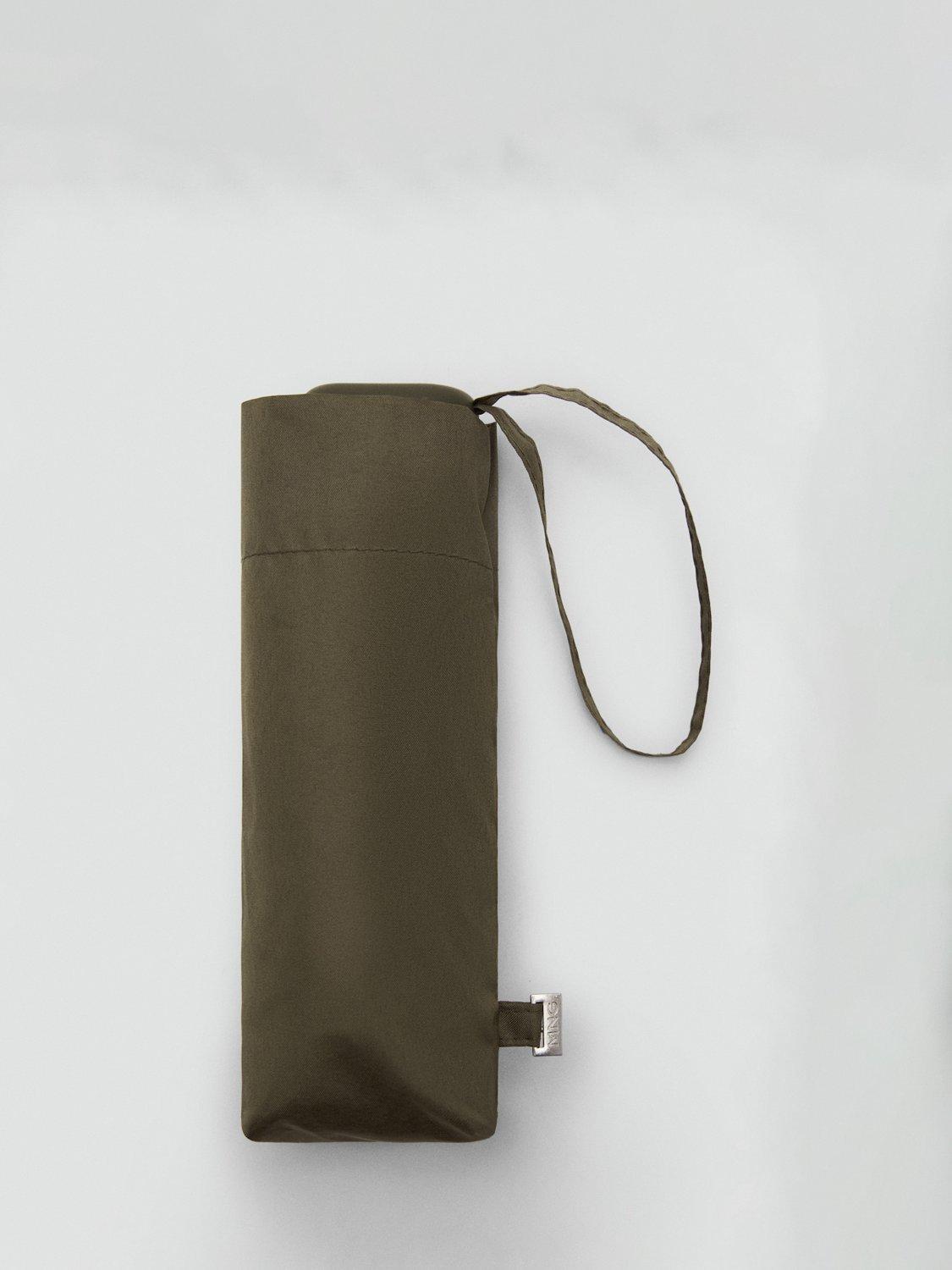 Product image 3 of 4, which shows Mango Mini Umbrella, Beige/Khaki