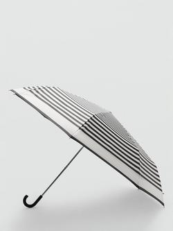 Mango Foldable Stripe Umbrella, Black/Multi, Black/Multi