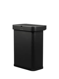 Simplehuman Rectangular Voice and Motion Sensor Bin, 58L, Black, Matte Black