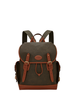 Mulberry Heritage Scotchgrain Leather Backpack, Mole/Cognac