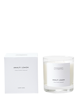 The White Company Amalfi Lemon Two Wick Scented Candle, 280g - view 2, White