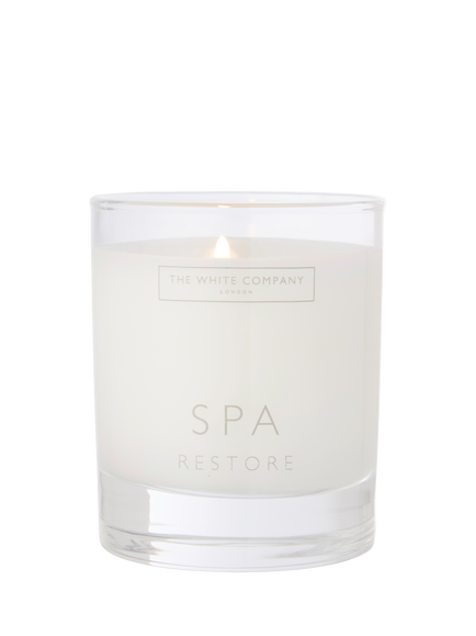 The White Company Spa Restore Scented Candle, 270g, White