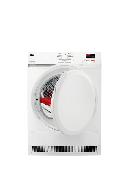 AEG OUTLET 7000 TR708L0B Freestanding Heat PumpTumble Dryer, 8kg Load, Like New, White, White