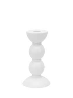 Addison Ross Bobbin Candlestick, H14cm, White