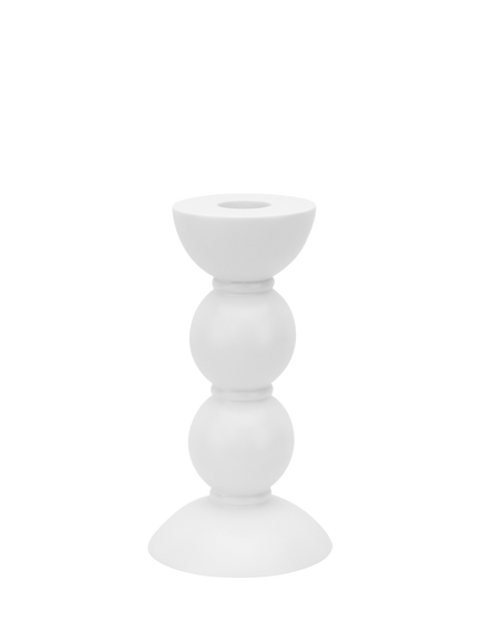 Addison Ross Bobbin Candlestick, H14cm, White