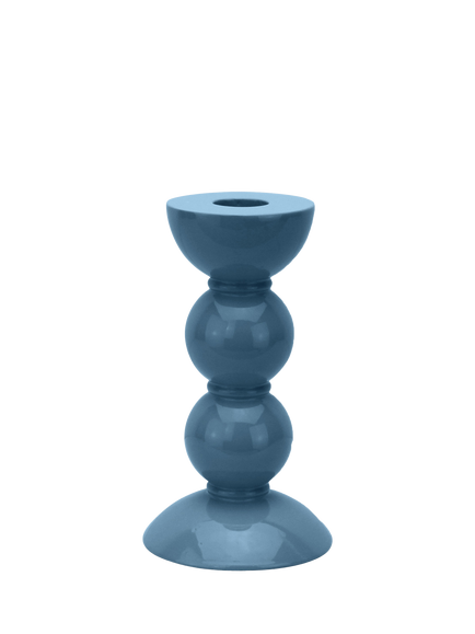 Addison Ross Bobbin Candlestick, H14cm, Chambray