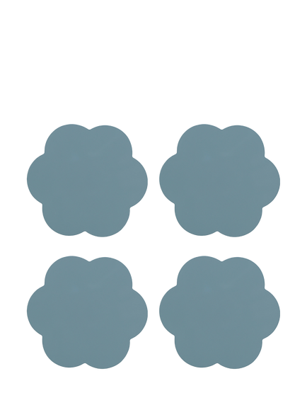 Addison Ross Scallop Coaster, Set of 4, Chambray