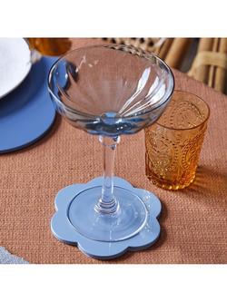 Addison Ross Scallop Coaster, Set of 4 - view 2, Chambray