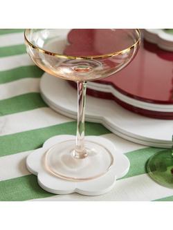 Addison Ross Scallop Coaster, Set of 4 - view 2, White