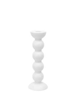 Addison Ross Bobbin Candlestick, H24cm, White