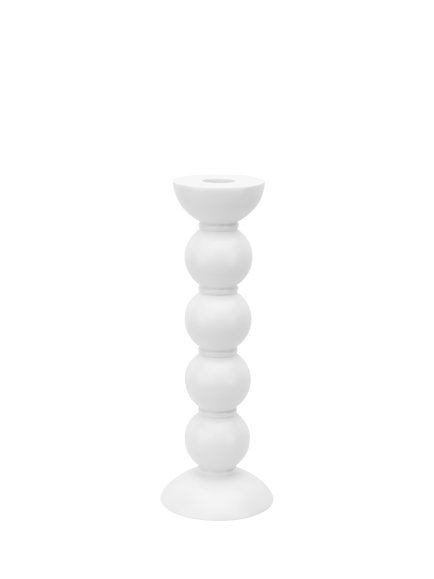Addison Ross Bobbin Candlestick, H24cm, White