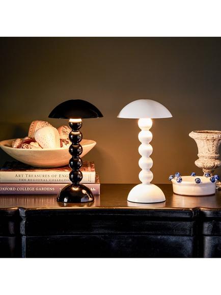 Addison Ross Bobbin Rechargeable LED Table Lamp - view 2, White