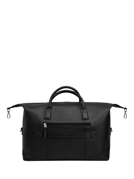 John Lewis LUGO Leather Holdall Bag, Black - view 2, Black