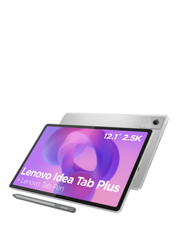 Lenovo IdeaTab Plus Tablet, Android, 12GB RAM, 256GB, 12.1” 2.5K, with Tab Pen, Grey, Grey