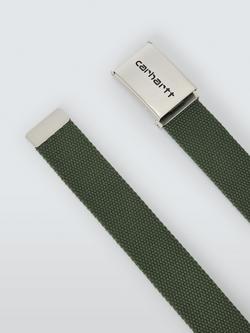 Carhartt WIP Chrome Clip Fabric Belt, Leaf - view 2, Leaf