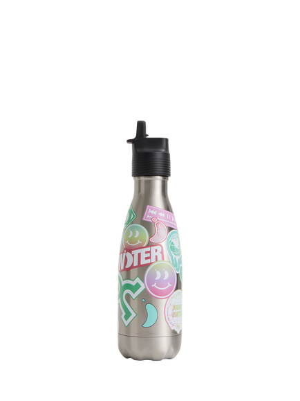 Chilly's Kids' Rebel Leak-Proof Insulated Drinks Bottle, 350ml, Silver, Silver