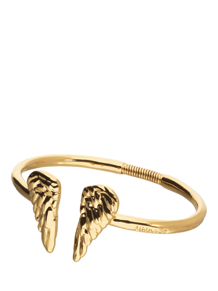 UNOde50 Ser Invencible Wings Bangle, Gold Gold - view 2, Gold Gold
