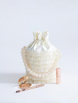 georgie bucket bag ivory - view 2, White