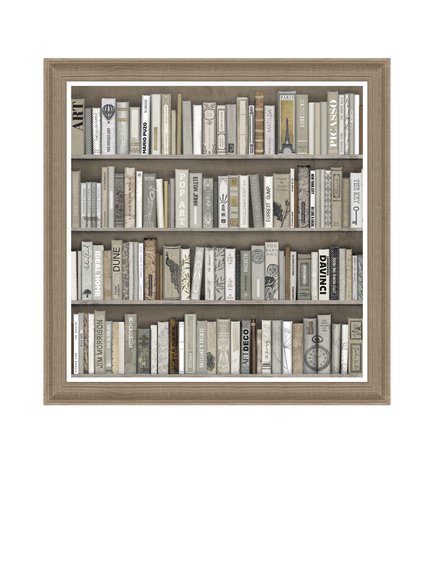 John Lewis Charlotte Oakley  'Book Collector' Framed Print, 79 x 79cm, Multi, Multi Multi