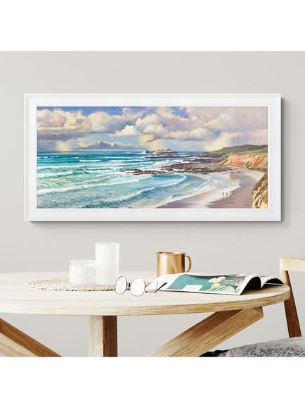 John Lewis Duncan Palmar 'Winter Surf' Framed Print, 109 x 54cm, Multi - view 2, Multi Multi