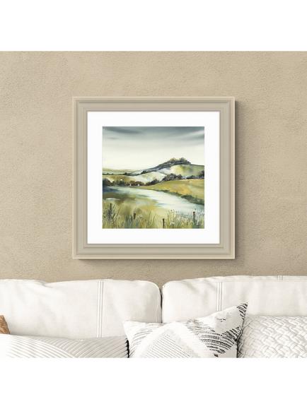 John Lewis Elizabeth Baldin 'Pistachio Pastel 1' Framed Print, 59 x 59cm, Multi - view 2, Multi Multi