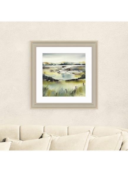 John Lewis Elizabeth Baldin 'Pistachio Pastel 2' Framed Print, 59 x 59cm, Multi - view 2, Multi Multi