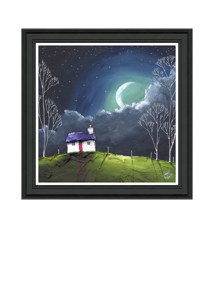 John Lewis Geoff Beckett 'Crescent Nights' Framed Print, 67 x 67cm, Multi Multi, Multi Multi