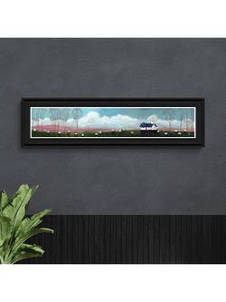 John Lewis Geoff Beckett 'Hilltops' Framed Print, 109 x 29cm, Multi Multi - view 2, Multi Multi