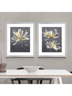John Lewis Green Lili Dahlia Set Framed Print, 54 x 64cm, Multi Multi - view 2, Multi Multi