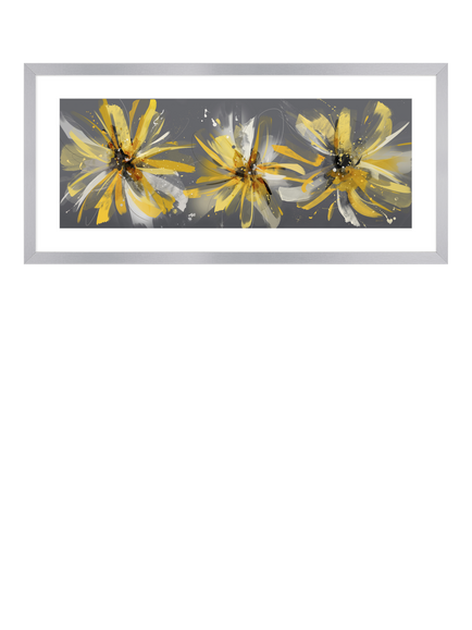 John Lewis Green Lili Floral Framed Print, 104 x 49cm, Multi Multi, Multi Multi