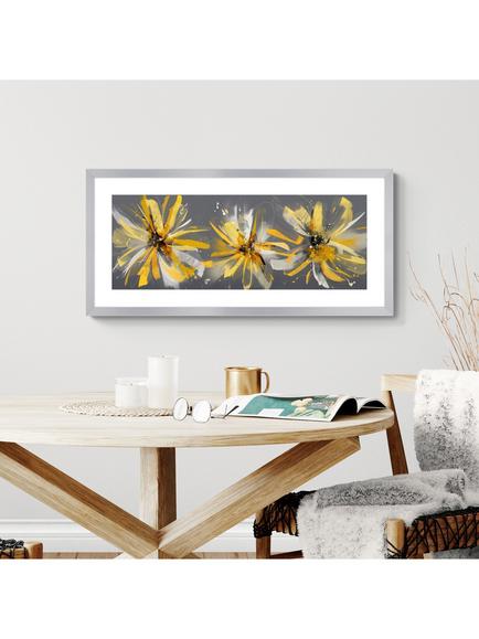 John Lewis Green Lili Floral Framed Print, 104 x 49cm, Multi Multi - view 2, Multi Multi